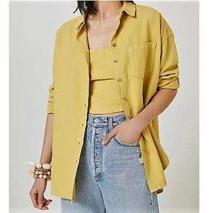 Pilcro Oxford Tunic Buttondown Top Shirt Plus size